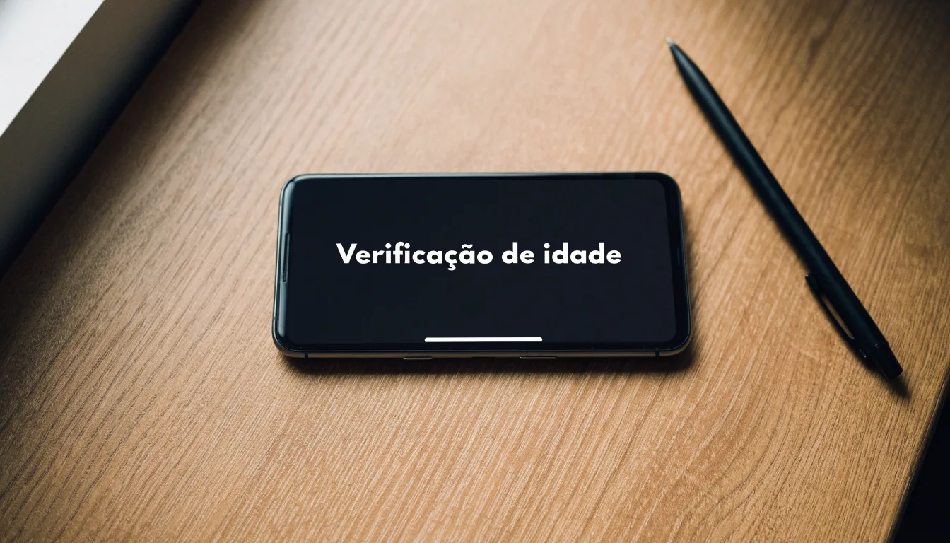 Uma folha de licença em papel com um selo vermelho, pousada numa secretária de madeira ao lado de uma caneta